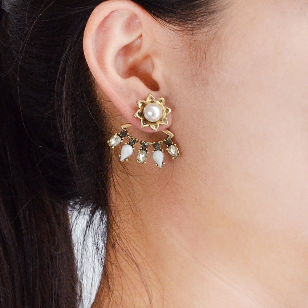 Womens Earrings Multi-Piece Beaded Antique Gold